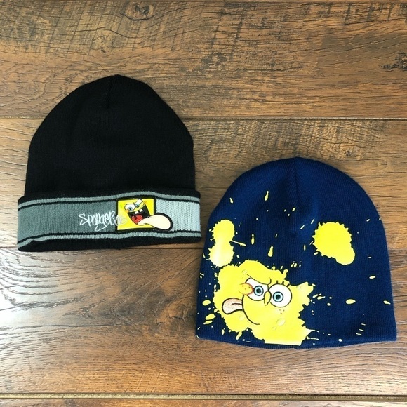 2 Nickelodeon SpongeBob Hats - Youth Size 4-16 - Picture 10 of 10